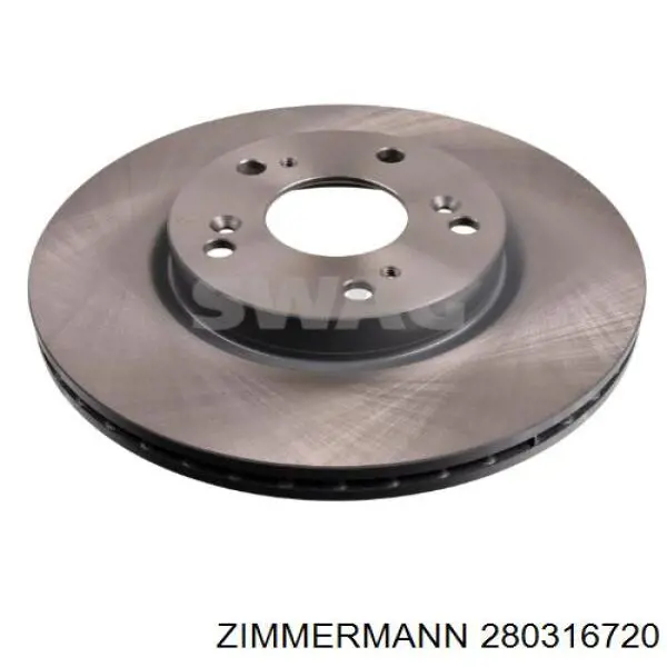 Диск гальмівний передній Zimmermann 280316720