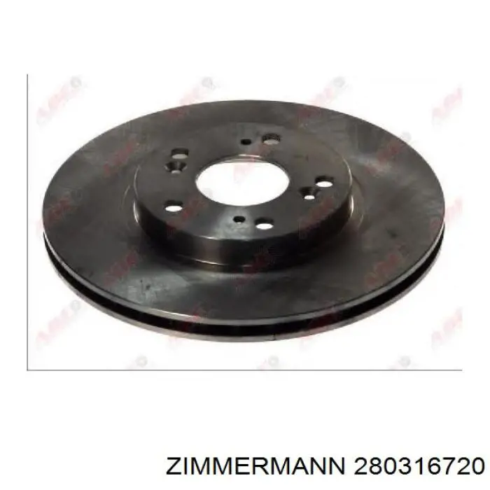 Диск переднього гальма Zimmermann 280316720 ціна, від 39.47 USD