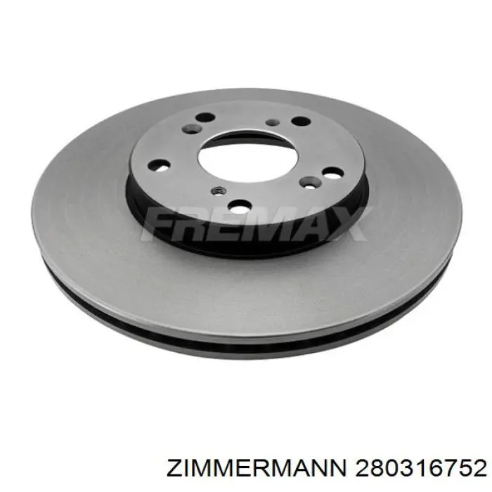 Диск переднього гальма Zimmermann 280316752 ціна, від 39.47 USD