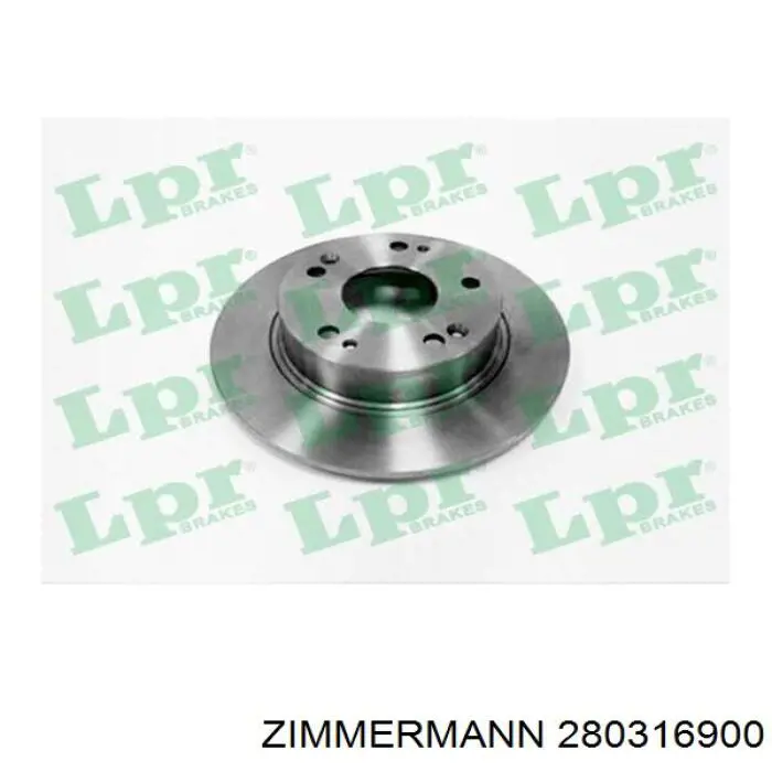 Купити 280316900 Zimmermann Диск заднього гальма