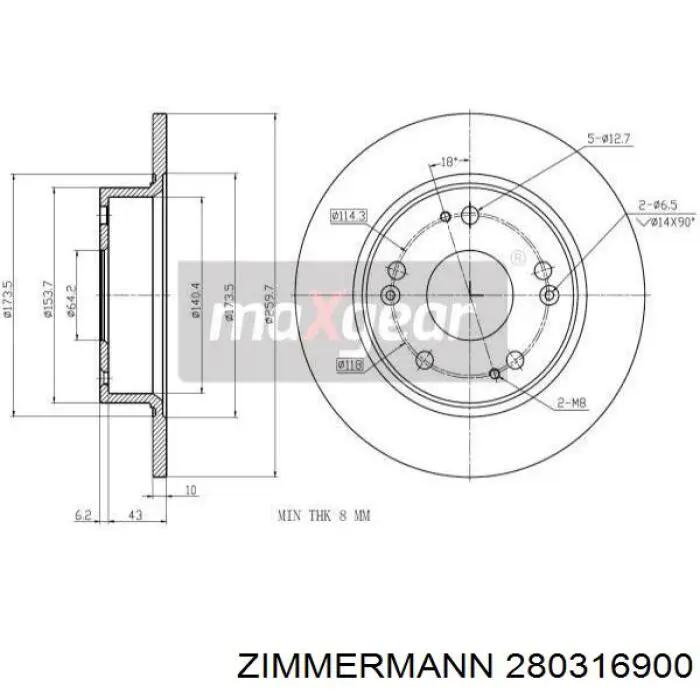 280316900 Zimmermann Дискові гальма
