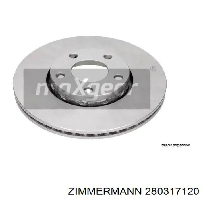 Диск гальмівний передній Zimmermann 280317120