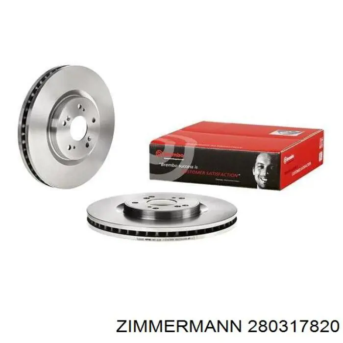 Диск гальмівний передній Zimmermann 280317820