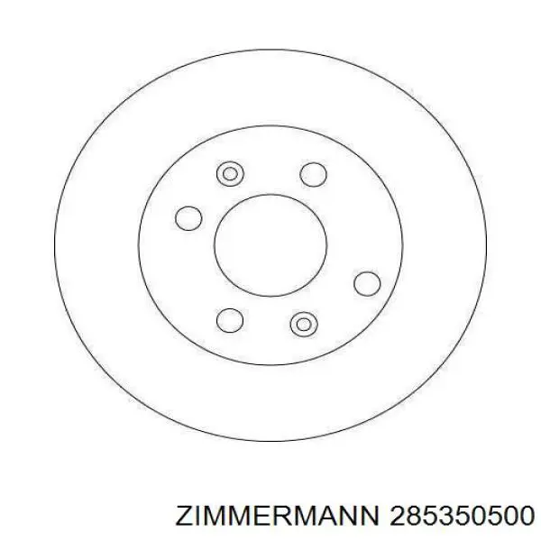Диск гальмівний передній Zimmermann 285350500
