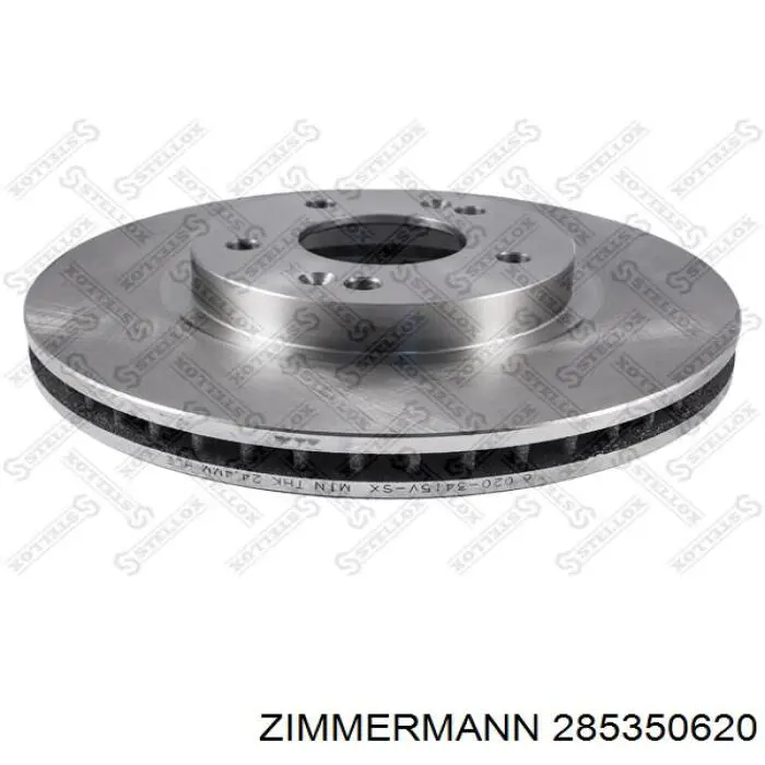 Диск переднього гальма Zimmermann 285350620 ціна, від 43.91 USD