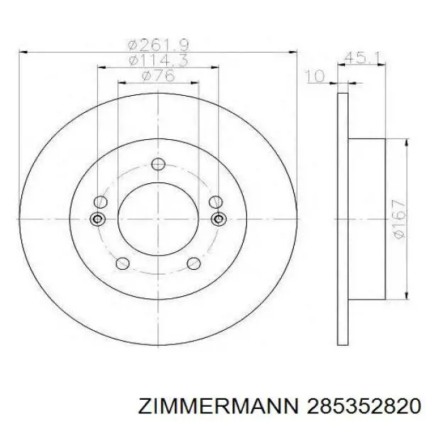 Гальмівні диски 285352820 Zimmermann