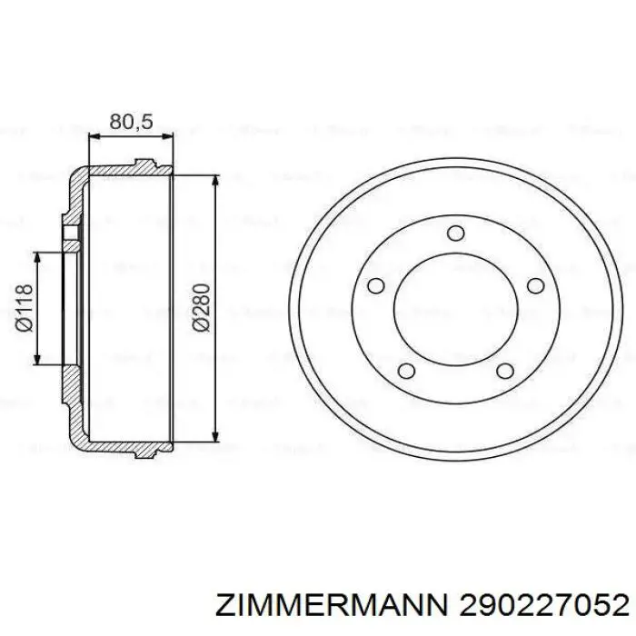 290227052 Zimmermann Гальмо дискове переднє