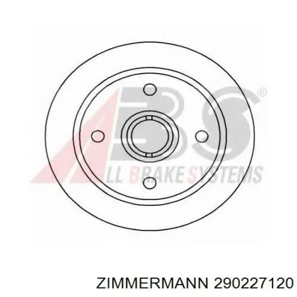 Купити 290227120 Zimmermann Диск заднього гальма