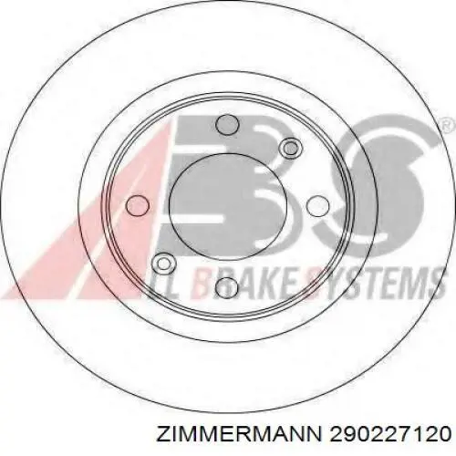 Диск гальмівний задній Zimmermann 290227120