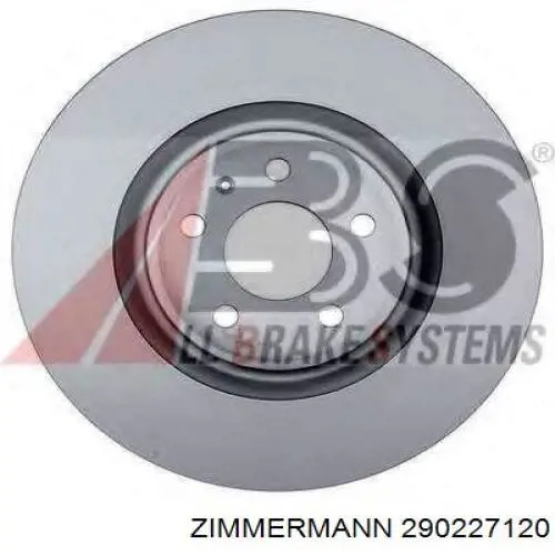 290227120 Zimmermann диск гальмівний задній