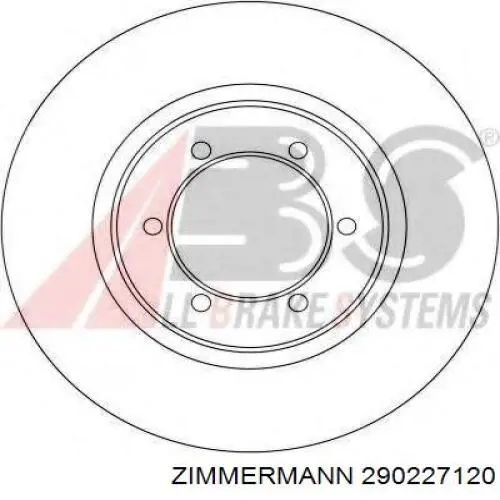 Задні дискові гальма Zimmermann 290227120 ціна, від 39.87 USD