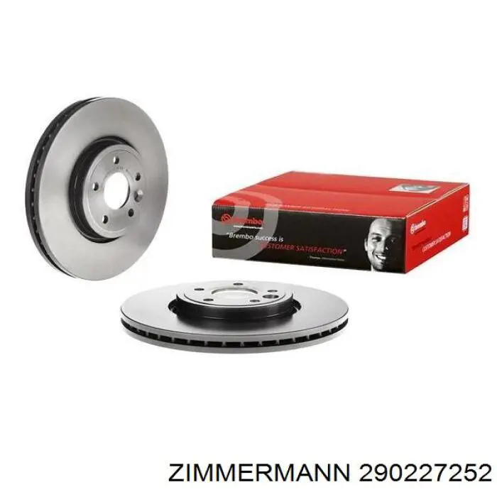 Диск переднього гальма Zimmermann 290227252 ціна, від 79.87 USD