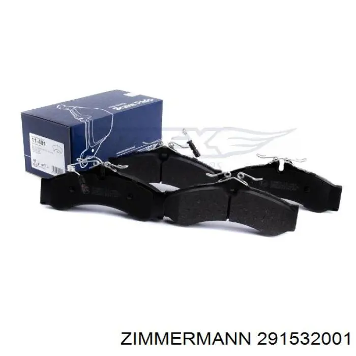 Передні тормозні колодки 291532001 Zimmermann