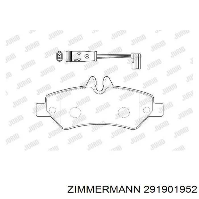 Задні дискові колодки Zimmermann 291901952