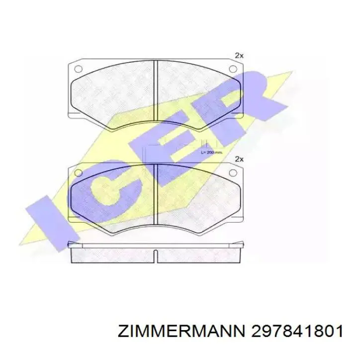 Тормозні колодки Zimmermann 297841801