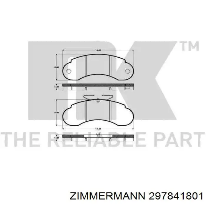 297841801 Zimmermann Передні гальмівні колодки