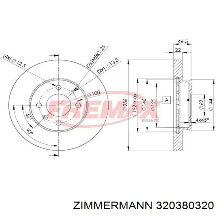 Гальмівні диски передні 320380320 Zimmermann