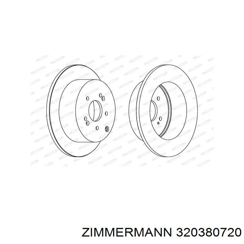 Диск гальмівний задній Zimmermann 320380720