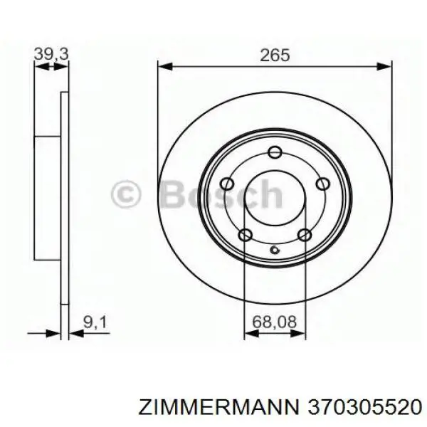 Задні дискові гальма Zimmermann 370305520 ціна, від 39.54 USD