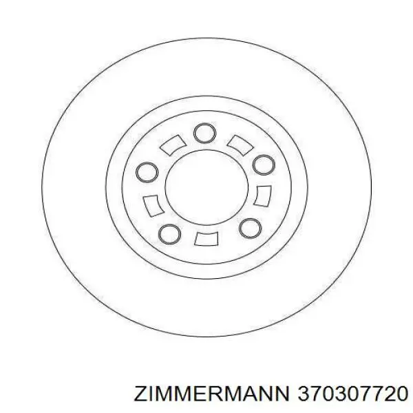 Купити 370307720 Zimmermann Ротор гальмівний