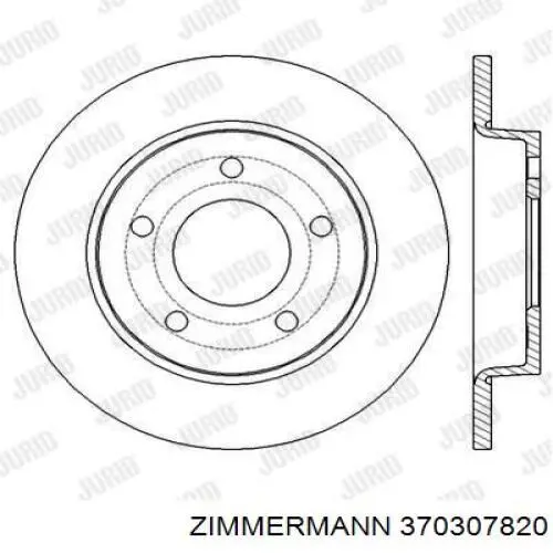 Задні дискові гальма Zimmermann 370307820 ціна, від 24.22 USD