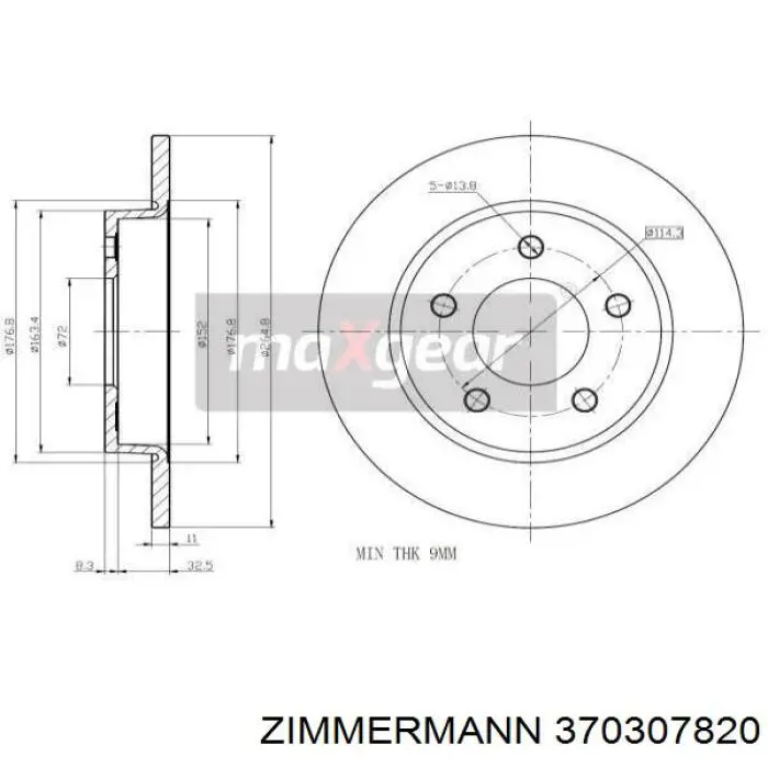 370307820 Zimmermann Дискові гальма