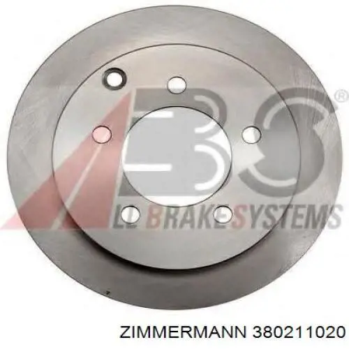 Диск гальмівний задній Zimmermann 380211020
