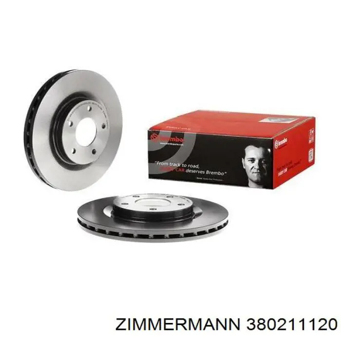 Диск гальмівний передній Zimmermann 380211120