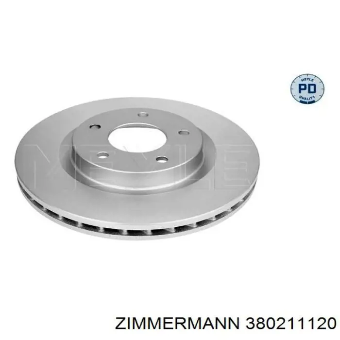 Диск переднього гальма Zimmermann 380211120 ціна, від 51.44 USD