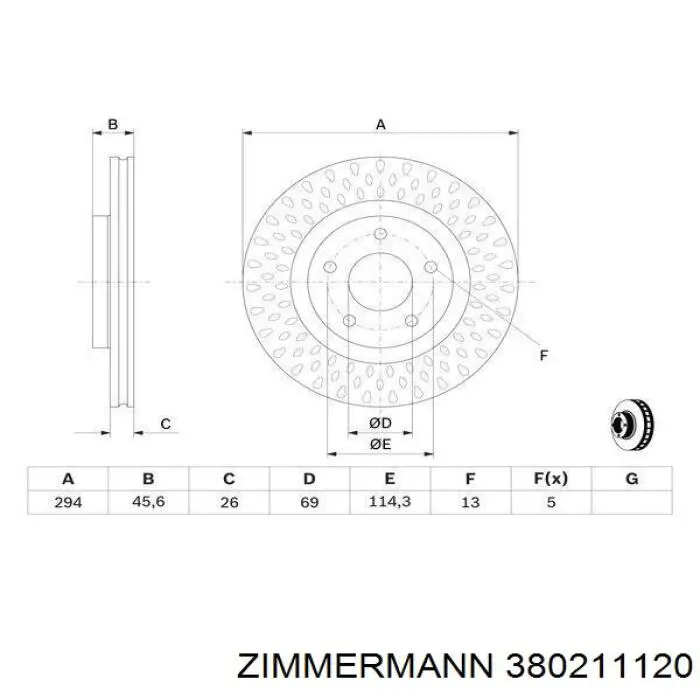 Купити 380211120 Zimmermann Ротор гальмівний