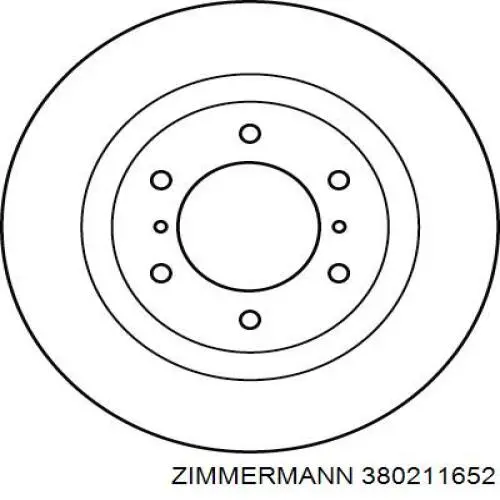 Диск переднього гальма Zimmermann 380211652 ціна, від 105.91 USD