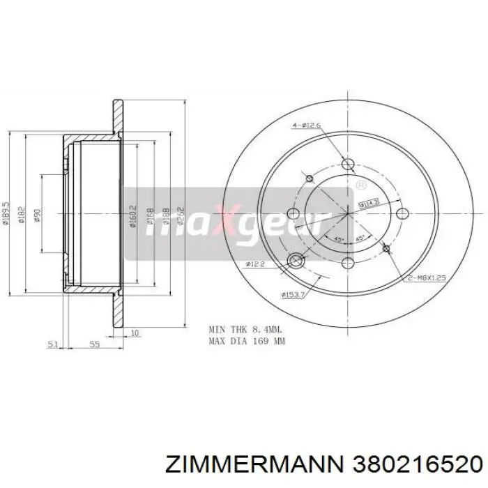 Гальмівні диски 380216520 Zimmermann