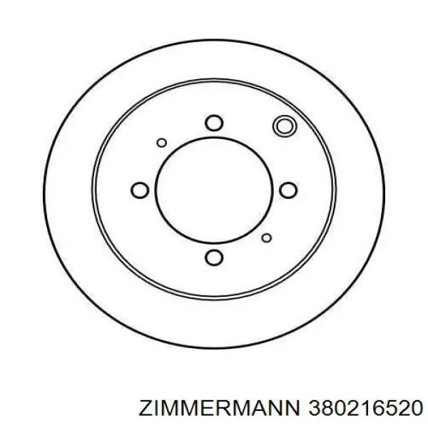 Купити 380216520 Zimmermann Диск заднього гальма