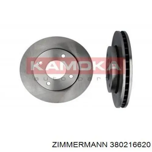 Диск переднього гальма Zimmermann 380216620 ціна, від 36.67 USD
