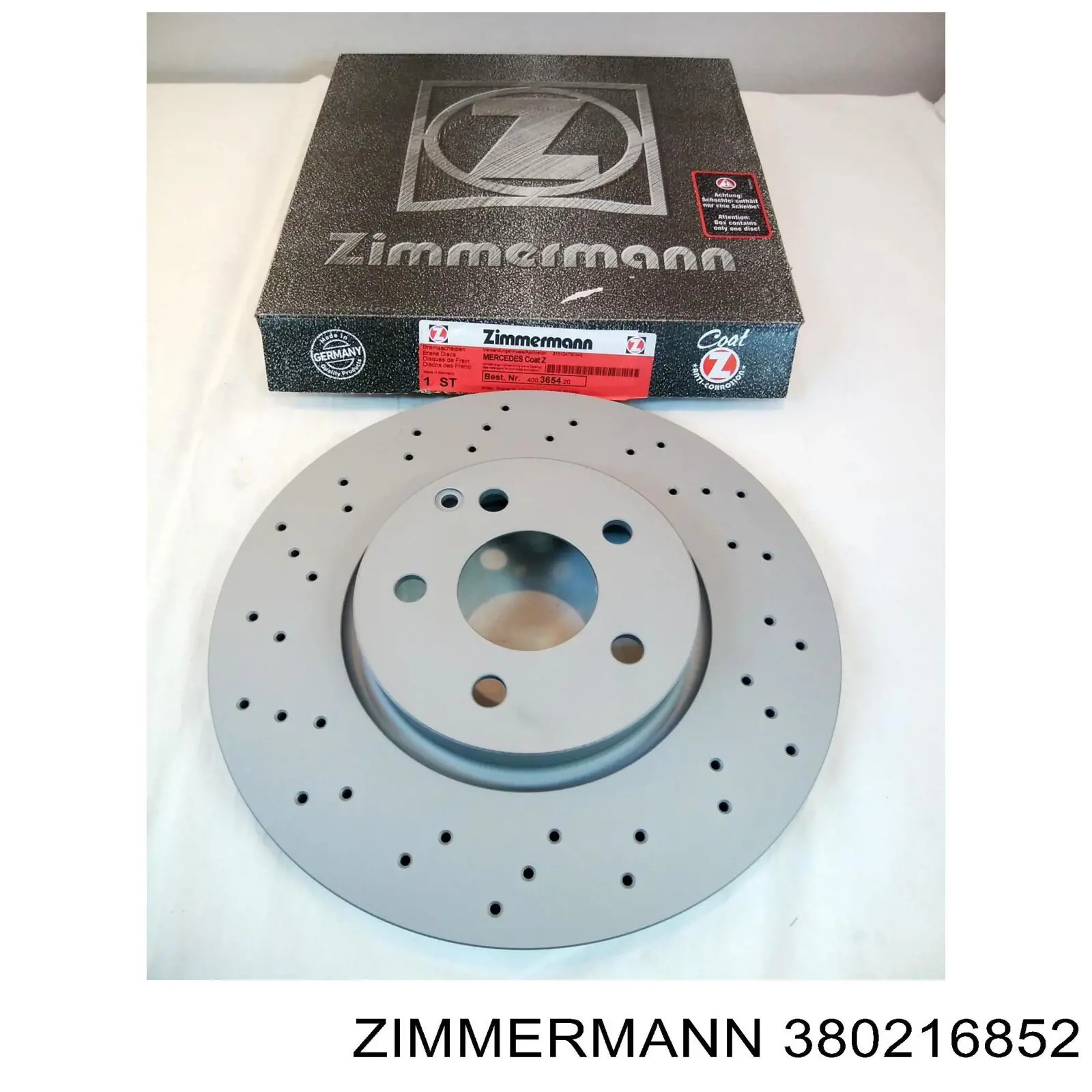 Диск гальмівний передній Zimmermann 380216852