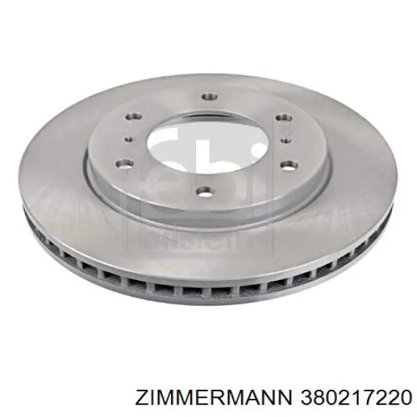 Диск гальмівний передній Zimmermann 380217220