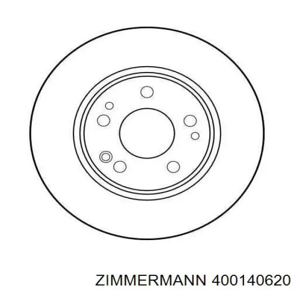 Диск гальмівний передній Zimmermann 400140620