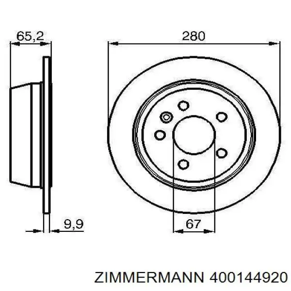 Гальмівні диски 400144920 Zimmermann