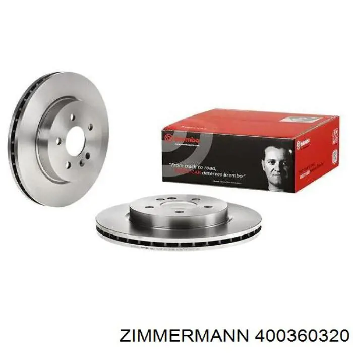 Диск гальмівний передній Zimmermann 400360320