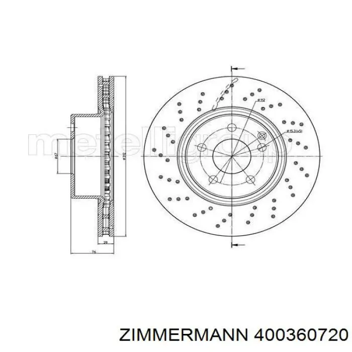 Купити 400360720 Zimmermann Ротор гальмівний