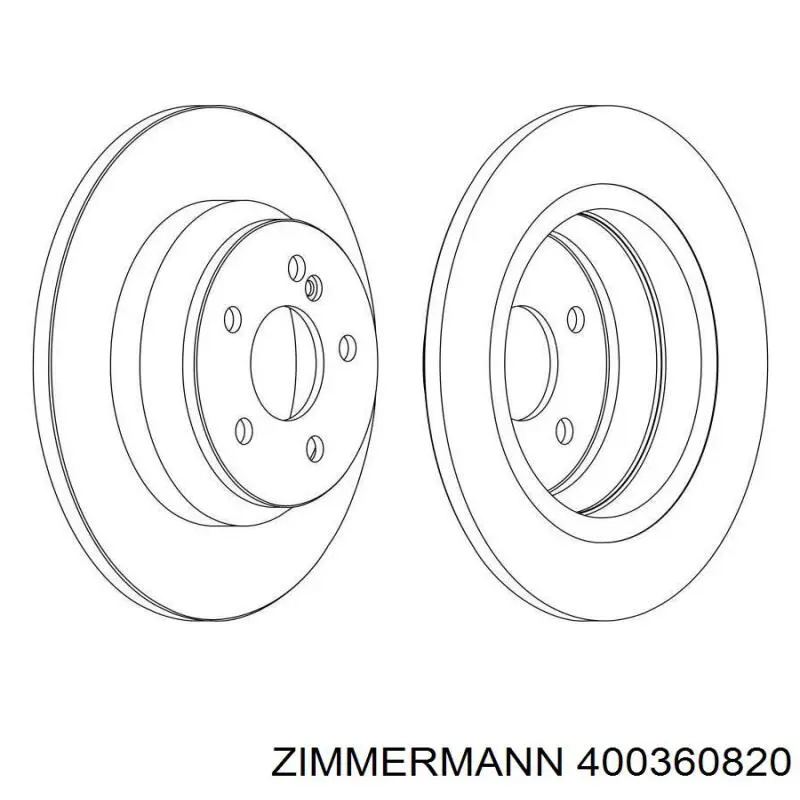 Диск гальмівний задній Zimmermann 400360820