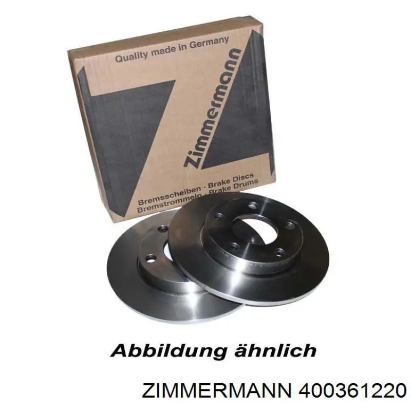 Диск гальмівний передній Zimmermann 400361220