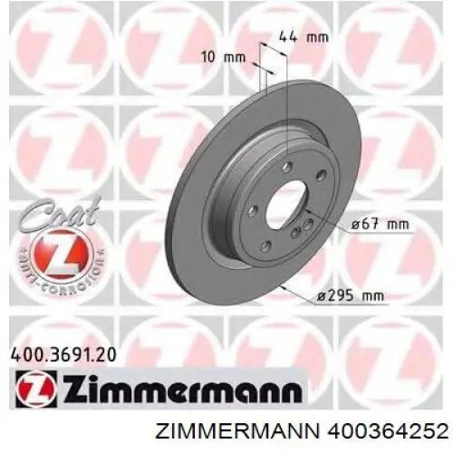 Купити 400364252 Zimmermann Ротор гальмівний
