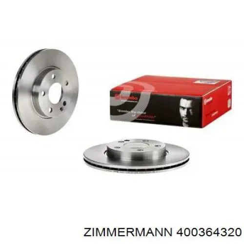 Диск переднього гальма Zimmermann 400364320 ціна, від 43.97 USD