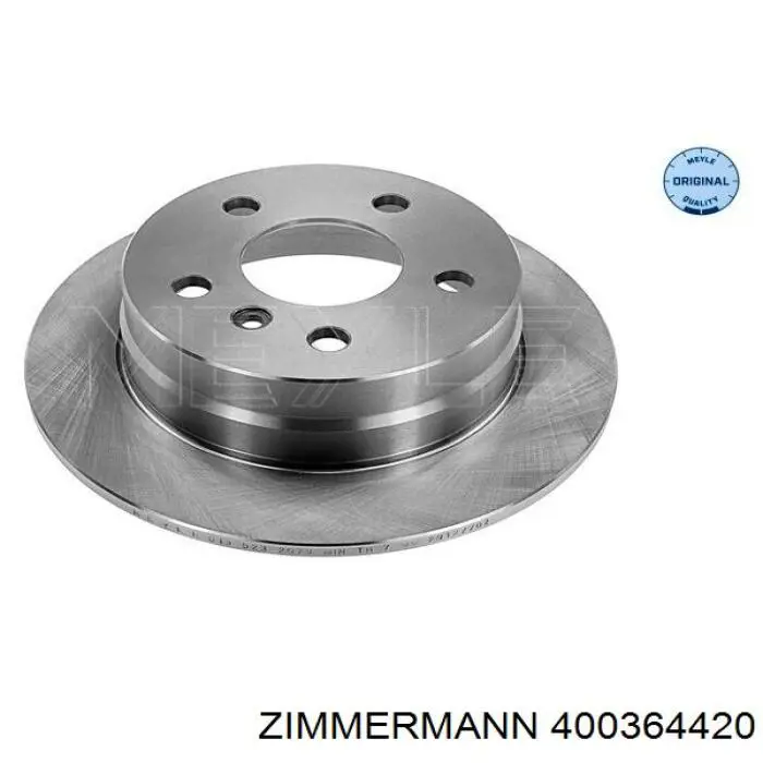 Диск гальмівний задній Zimmermann 400364420