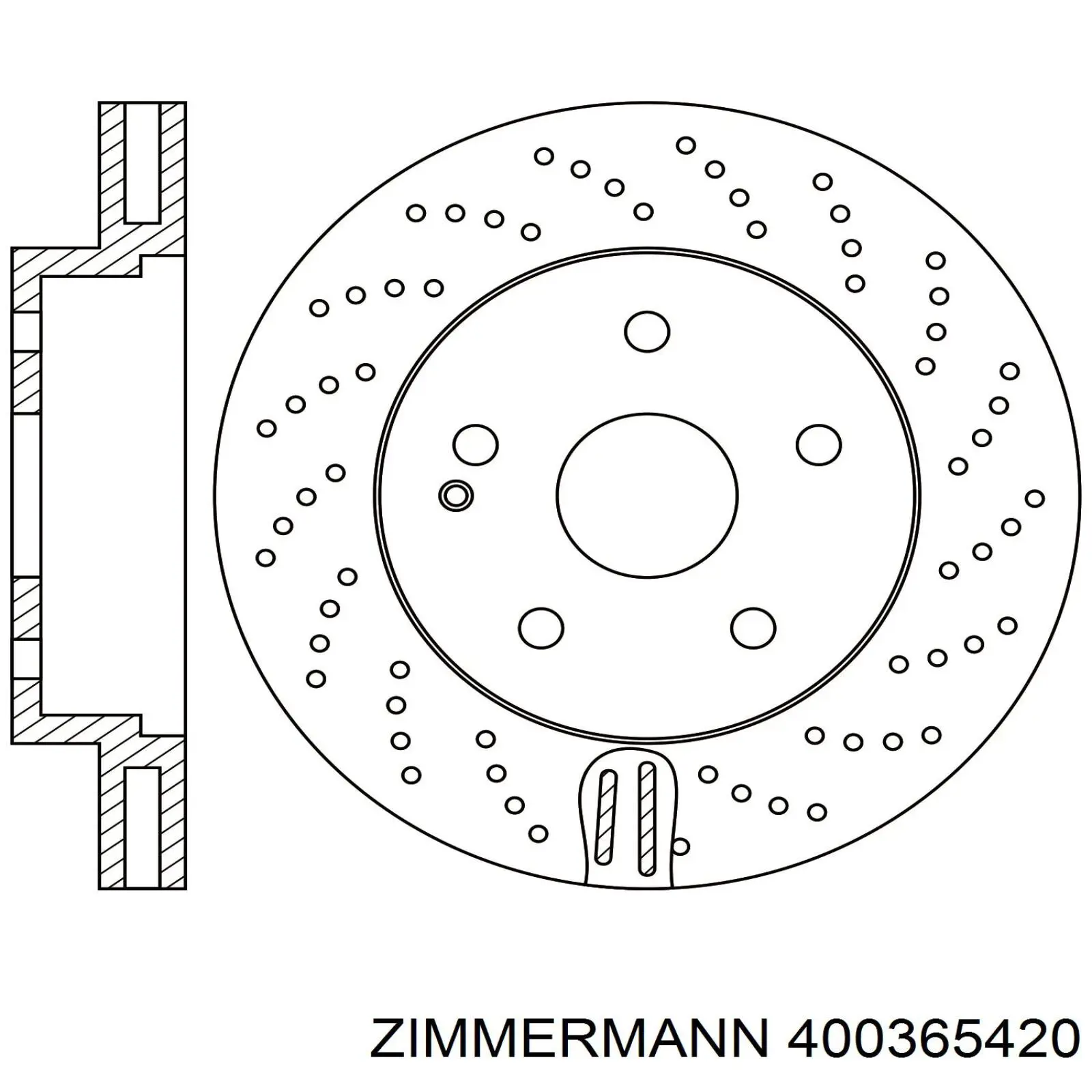 Гальмівні диски передні 400365420 Zimmermann
