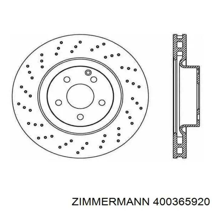 400365920 Zimmermann Гальмо дискове переднє