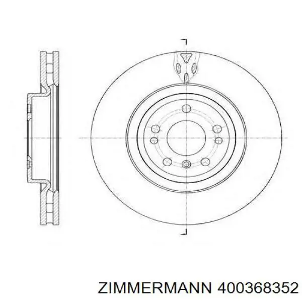 Диск переднього гальма Zimmermann 400368352 ціна, від 120.17 USD