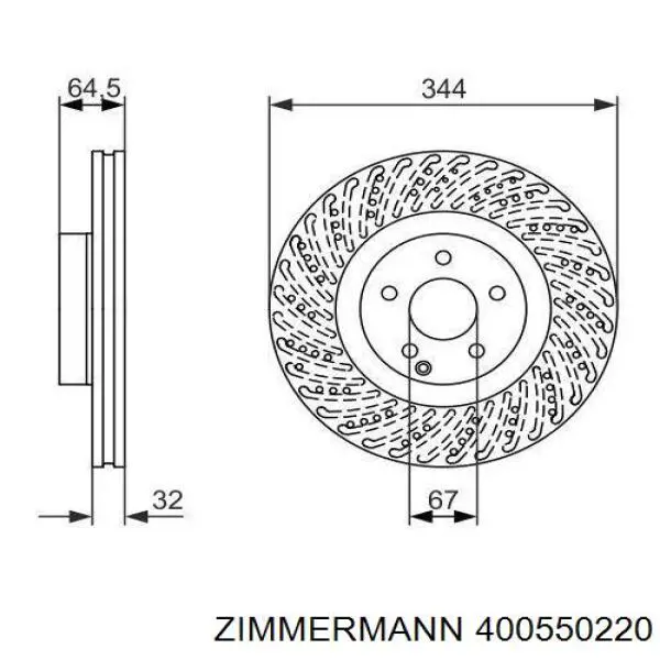 A0004211512 Mercedes Гальмо дискове переднє