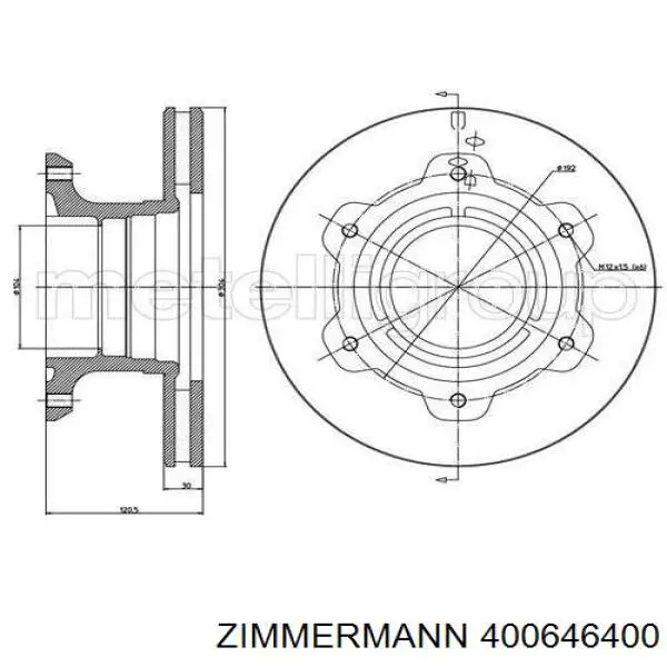 400646400 Zimmermann Дискові гальма